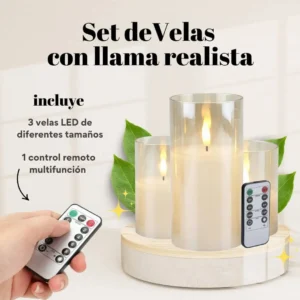 Set de Velas SIN FUEGO - LED x3 DP | CasaLuz